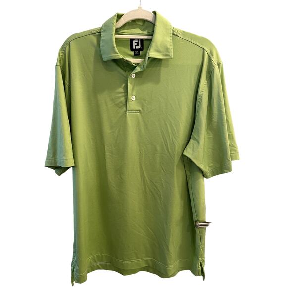 FootJoy Other - Footjoy Lime Green Golf Polo Small Club Emblem on Sleeve Size Large L